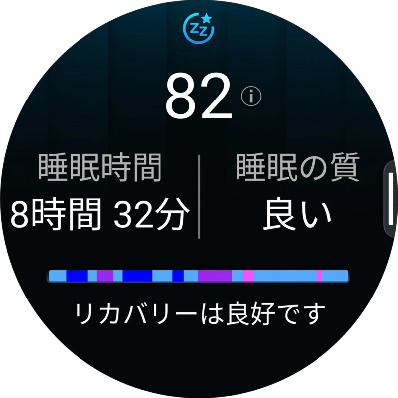 Smartwatch displaying sleep score
