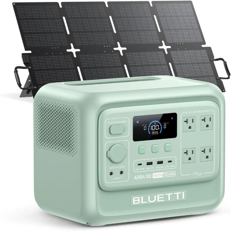 BLUETTI AORA 100 V2 + SORA 130W Solar Panel Set