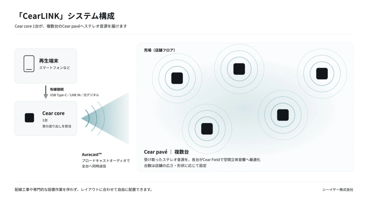 Diagram showing CearLINK system configuration