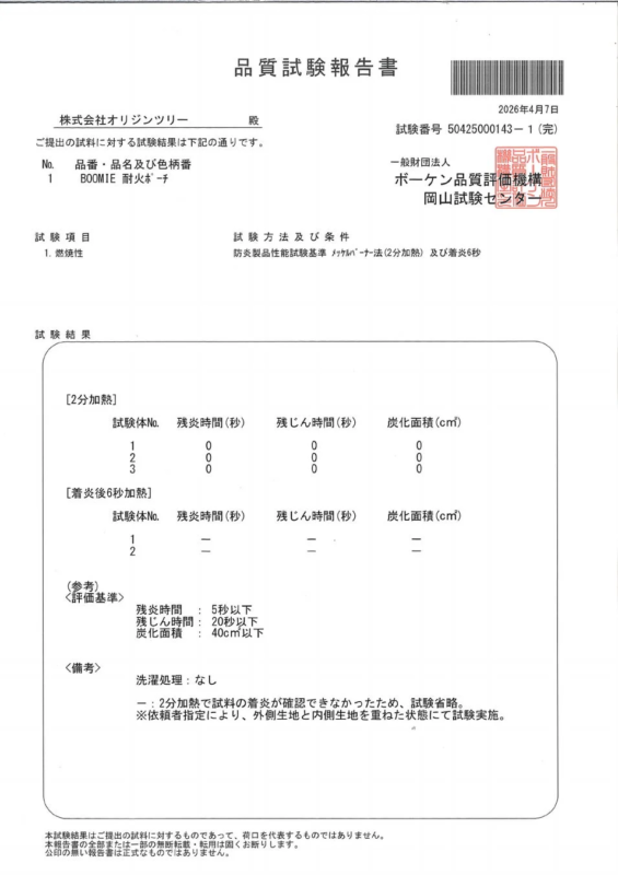 Quality Test Report