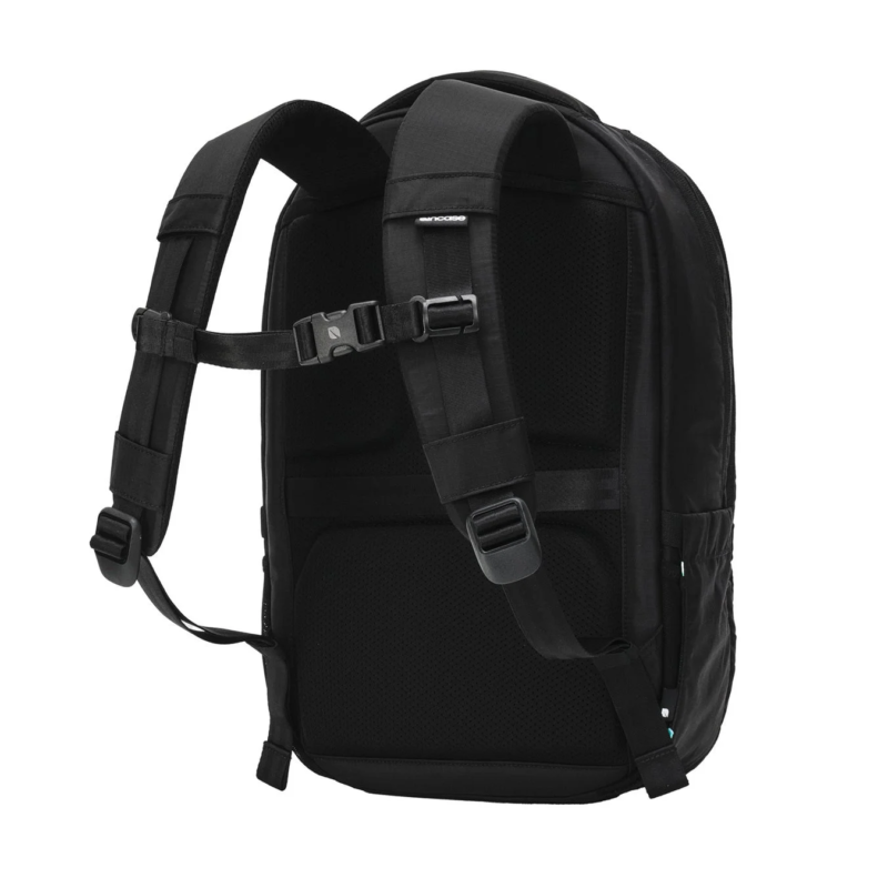 Back of Incase backpack with chest strap