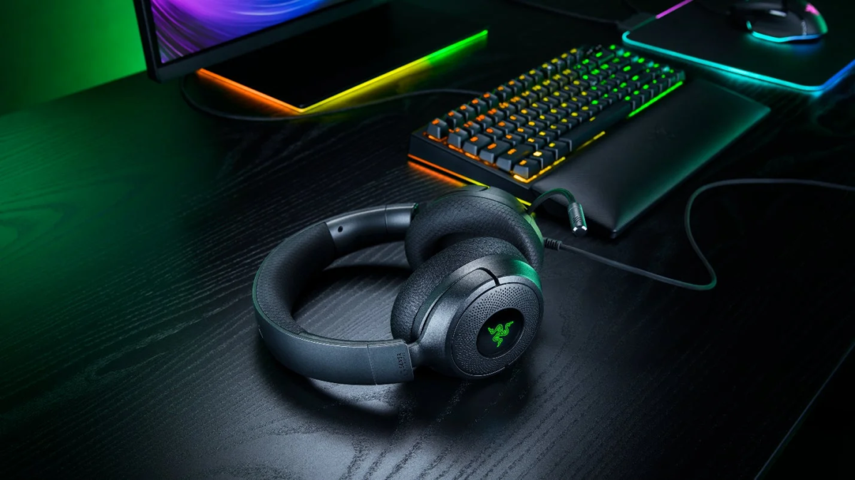 Razer Gaming Setup with Headset