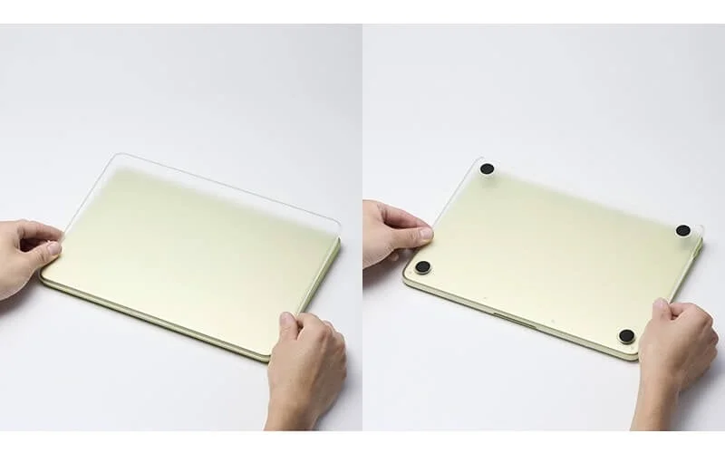 Installing clear case on MacBook
