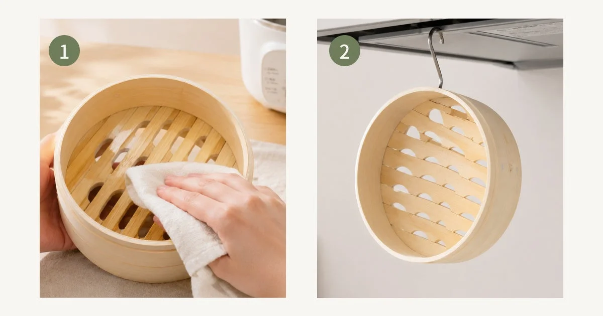 Steamer cleaning and storage steps