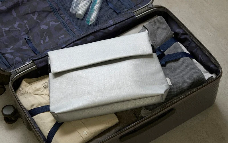 Case packed inside a suitcase
