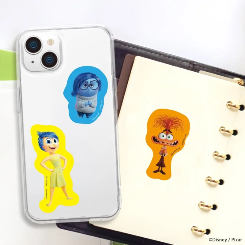Inside Out Stickers on Phone Case and Notebook