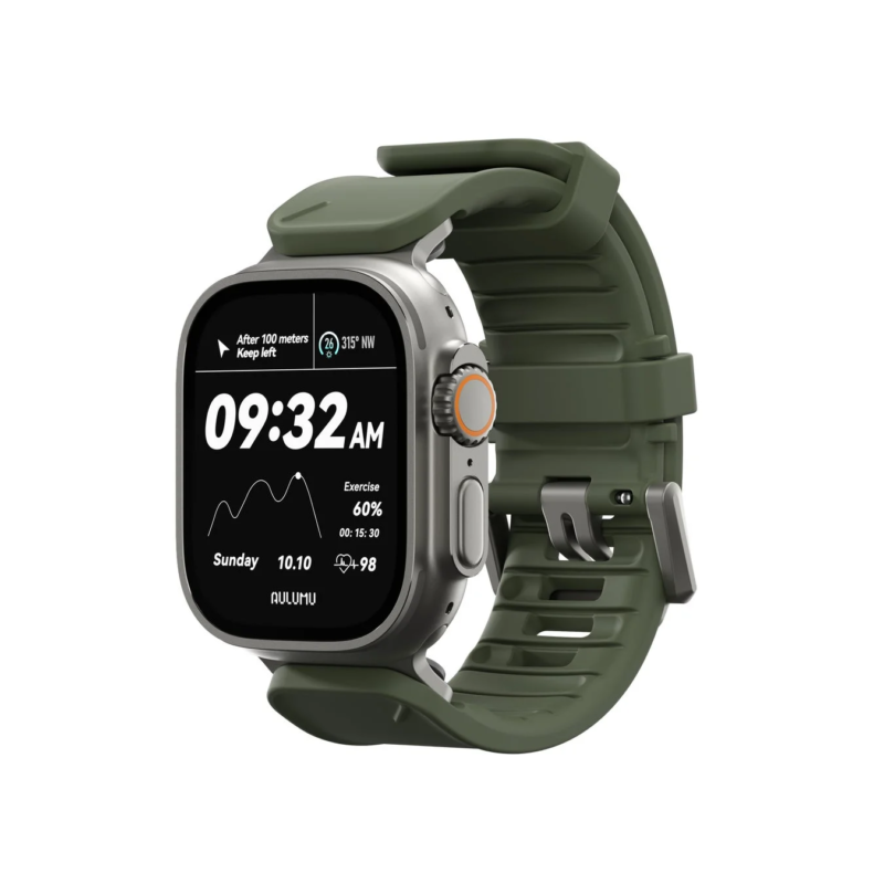 Smartwatch with Trail Green band