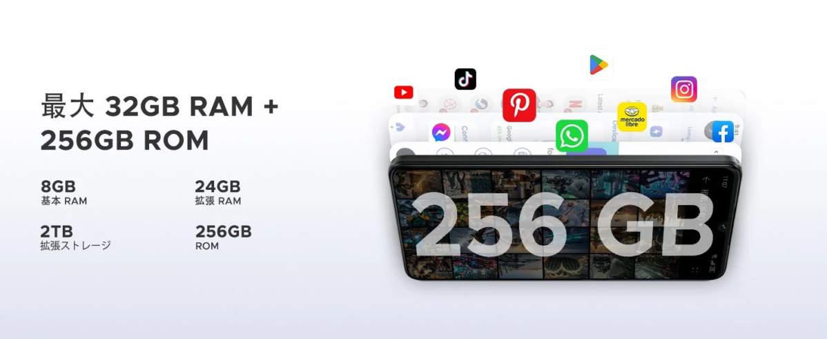 DOOGEESmart NOTE59 Pro Memory and Storage