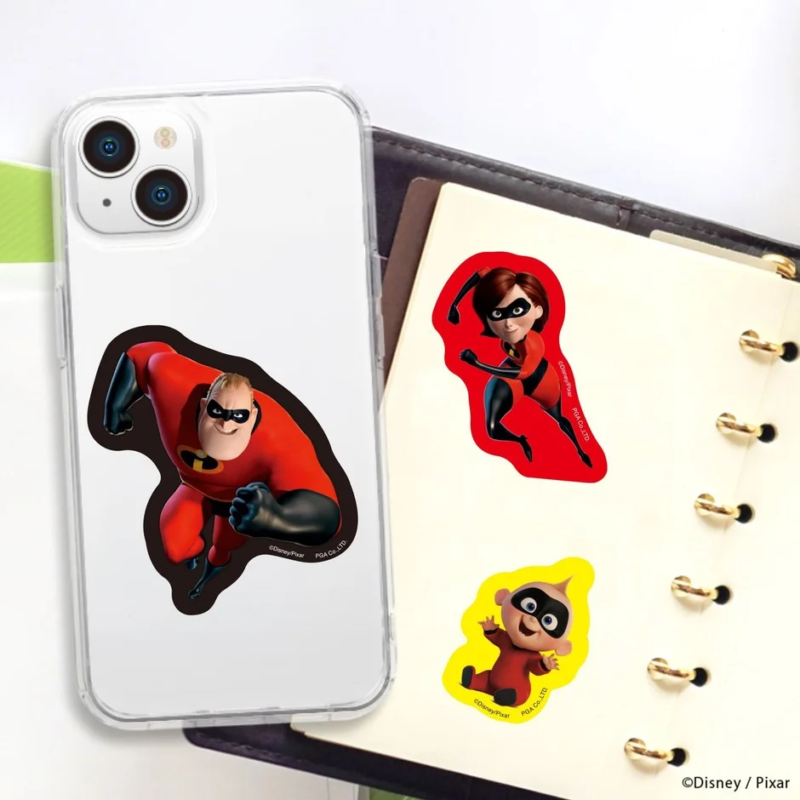 The Incredibles Stickers on Phone Case and Notebook