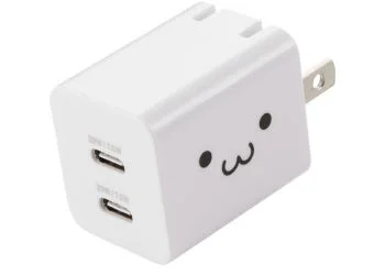 Elecom 20W Shiro-chan AC Charger Product View